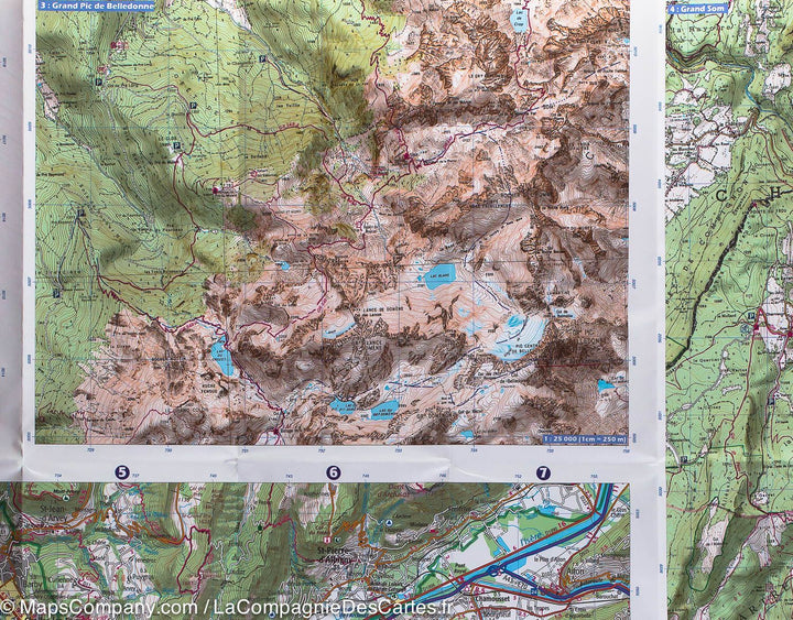 Carte IGN TOP 75 n° 2 - Massif de la Chartreuse et du Belledonne carte pliée IGN 