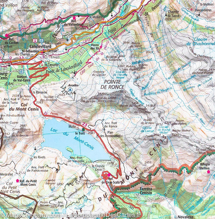Carte IGN TOP 75 n° 3 - Massif de la Vanoise carte pliée IGN 