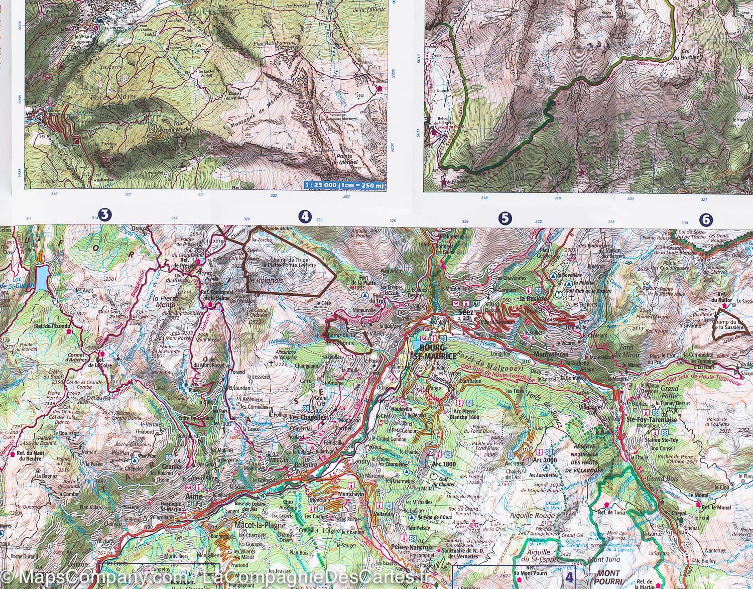 Carte TOP 75 n° 3 - Massif de la Vanoise | IGN carte de randonnée IGN