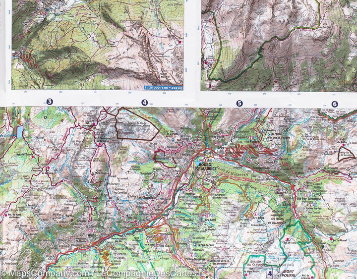 Carte IGN TOP 75 n° 3 - Massif de la Vanoise carte pliée IGN 