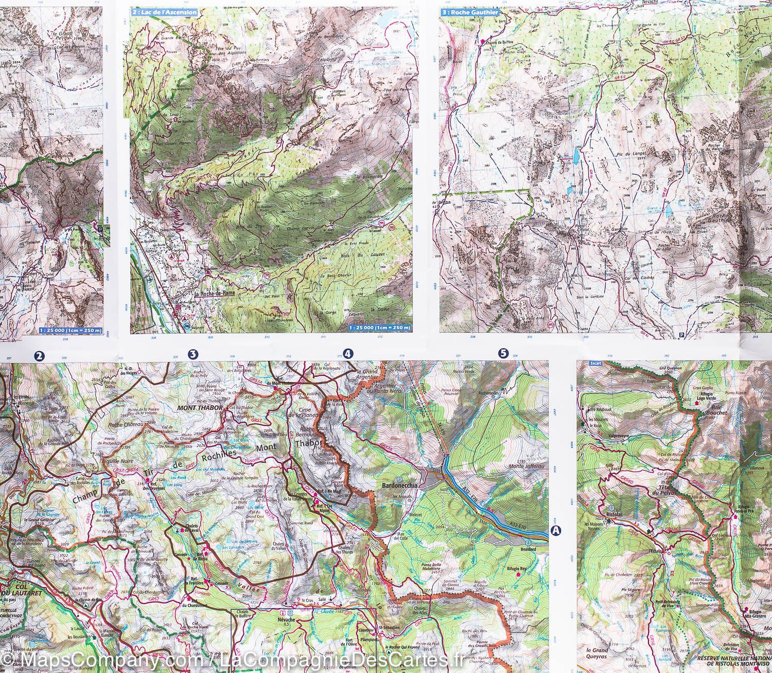 Carte TOP 75 n° 5 - Briançonnais & Queyras (Alpes) | IGN carte de randonnée IGN