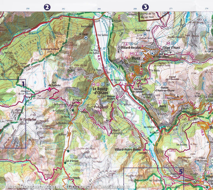 Carte IGN TOP 75 n° 6 - Oisans, Champsaur et Massif des Ecrins (Alpes) carte pliée IGN 