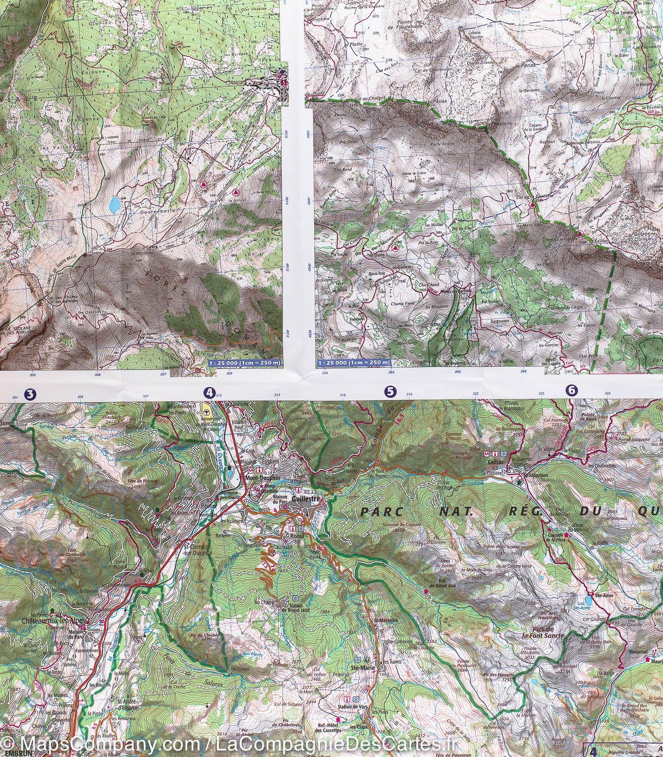 Carte TOP 75 n° 8 - Ubaye, Val d'Allos & lac de Serre-Ponçon (Alpes) | IGN carte de randonnée IGN