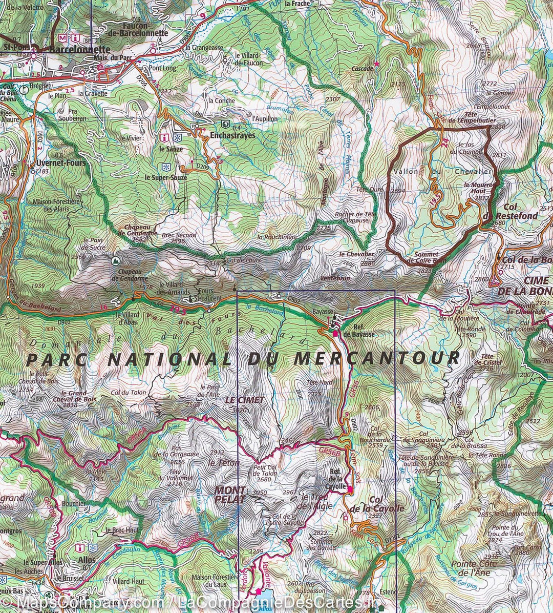 Carte IGN TOP 75 n° 8 - Ubaye, Val d'Allos & lac de Serre-Ponçon (Alpes) carte pliée IGN 