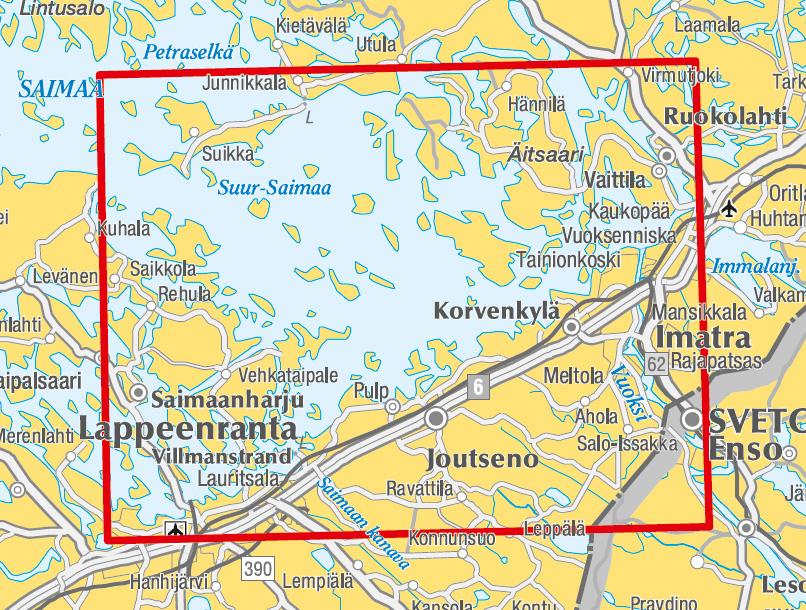 Carte marine n° 22 - Suur-Saimaa LappeenrantaImatra (Finlande) | Karttakeskus carte routière Karttakeskus