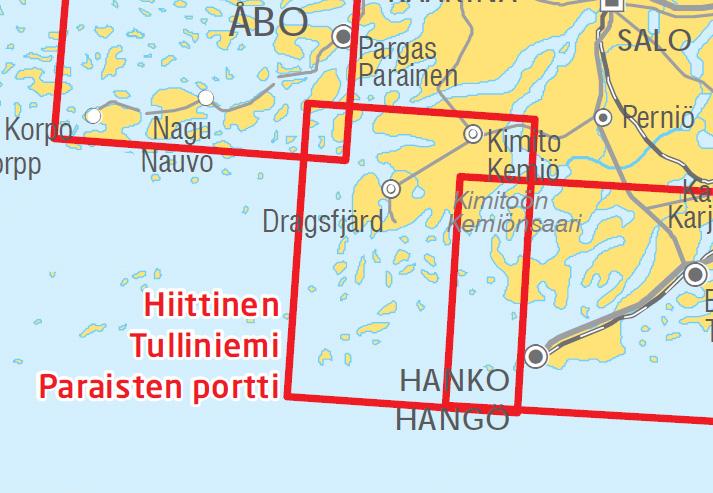 Carte marine n° 3 - Hiittinen Tulliniemi Paraisten portti (Finlande) | Karttakeskus carte routière Karttakeskus