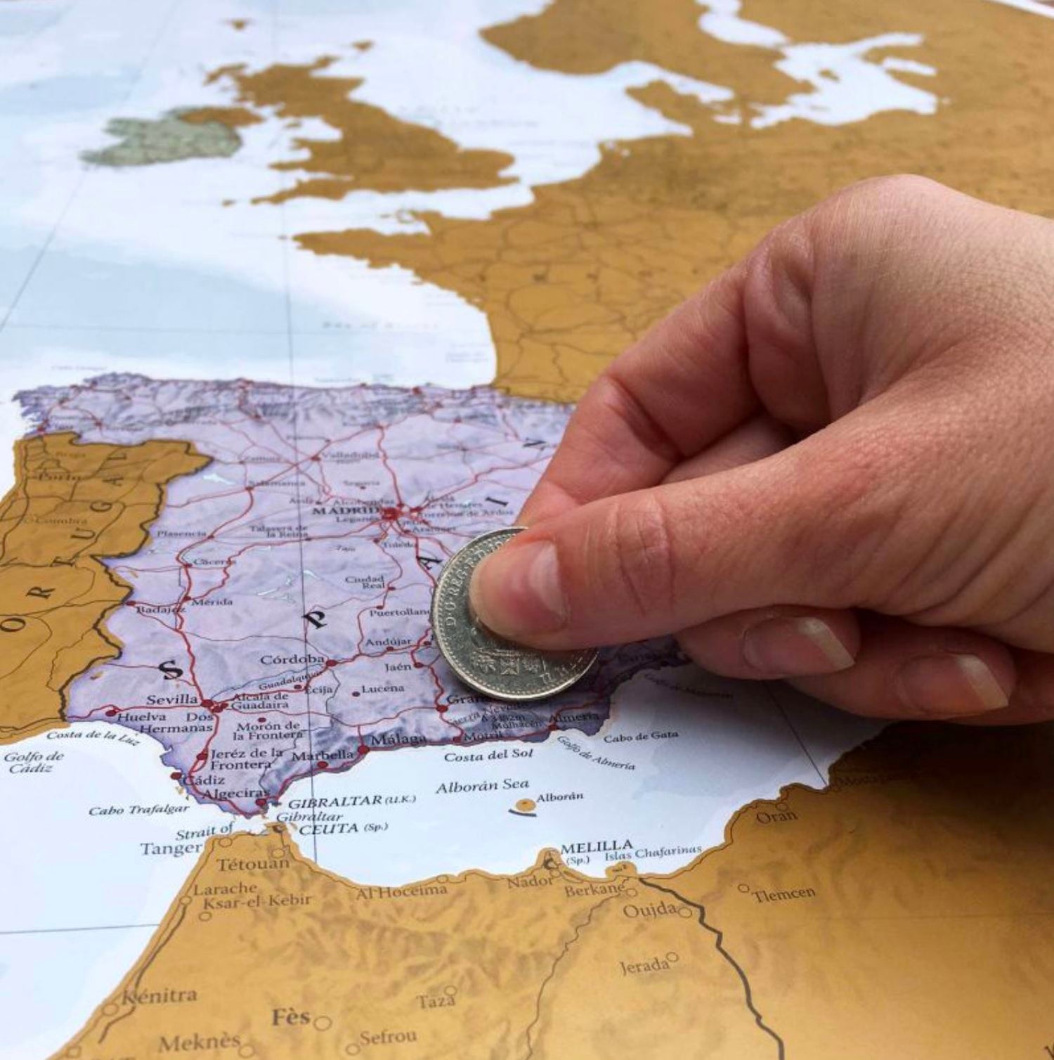 Carte murale à gratter (en anglais) - Europe - 85 x 60 cm | Maps International carte murale roulée (en tube) Maps International