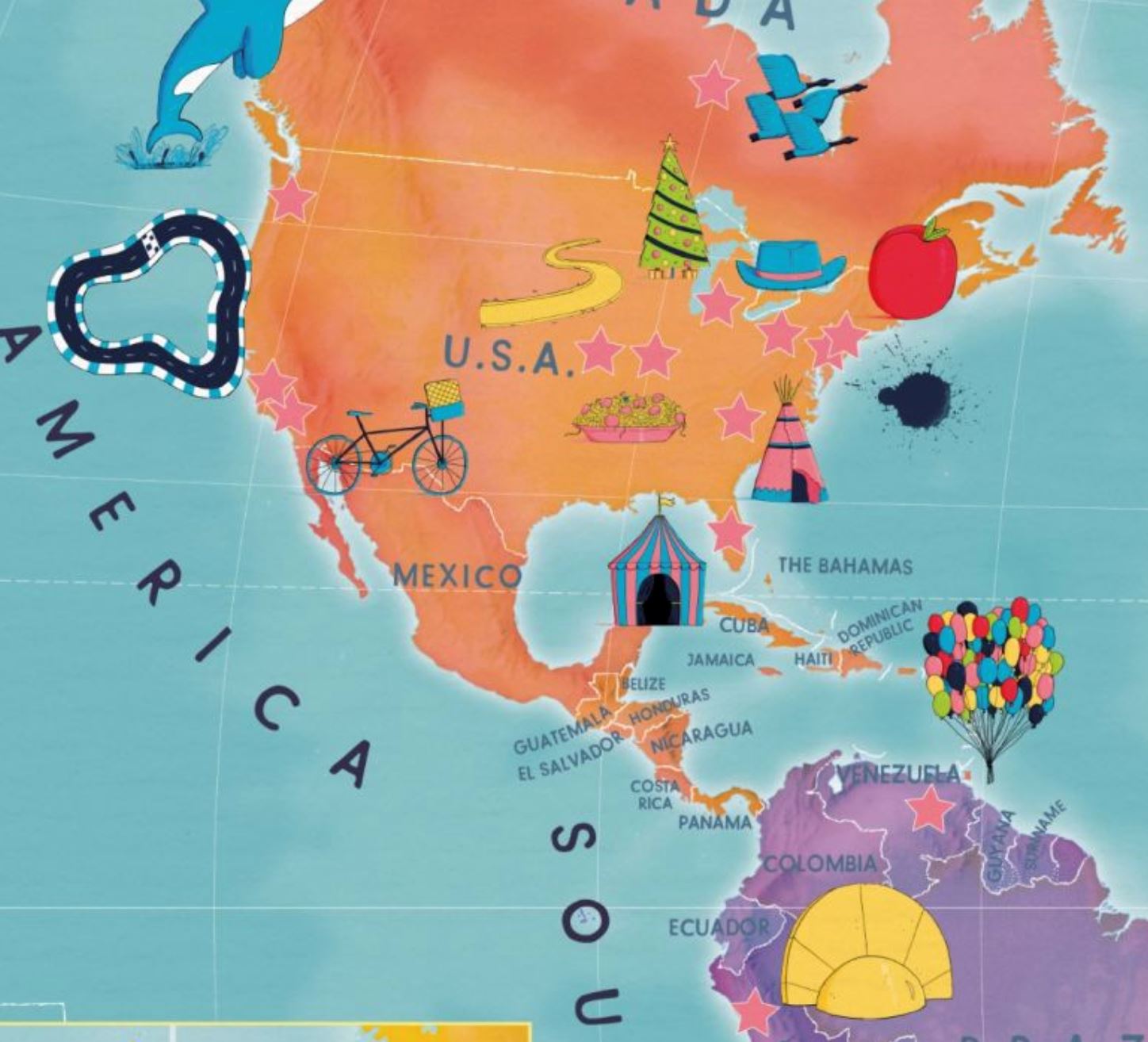 Carte murale à gratter (en anglais) - Films du monde, pour enfants - 60 x 42 cm | Maps International carte murale roulée (en tube) Maps International