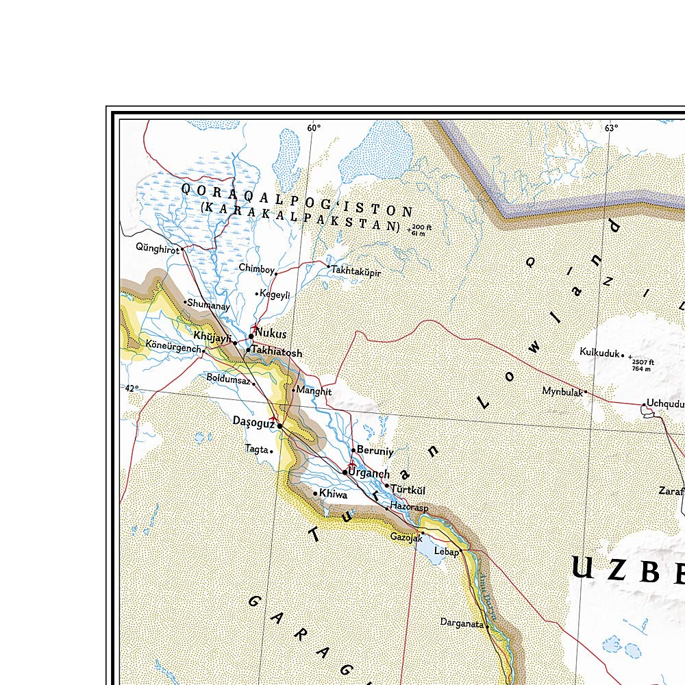 Carte murale (en anglais) - Afghanistan & Pakistan - 55 cm x 83 cm | National Geographic carte murale roulée (en tube) National Geographic