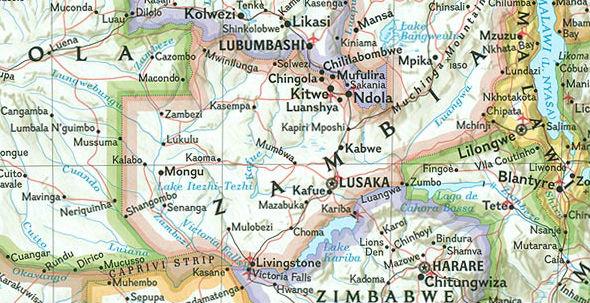 Carte murale (en anglais) - Afrique politique - 91 x 118 cm | National Geographic carte murale roulée (en tube) National Geographic