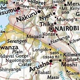 Carte murale (en anglais) - Afrique politique | National Geographic carte murale petit tube National Geographic 
