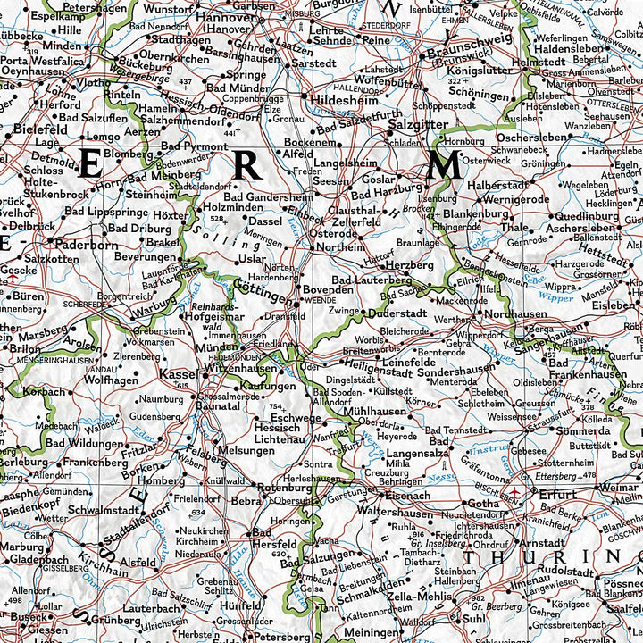 Carte murale (en anglais) - Allemagne - 60 x 76 cm | National Geographic carte murale petit tube National Geographic 