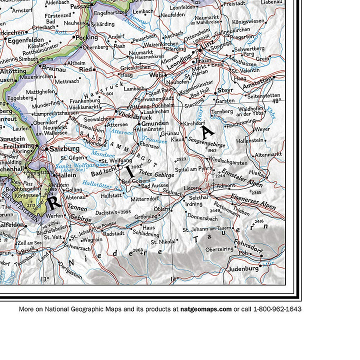 Carte murale (en anglais) - Allemagne - 60 x 76 cm | National Geographic carte murale petit tube National Geographic 