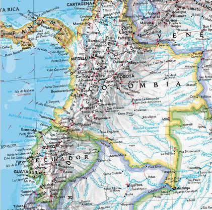 Carte murale (en anglais) - Amérique du Sud - 91 x 117 cm | National Geographic carte murale roulée (en tube) National Geographic