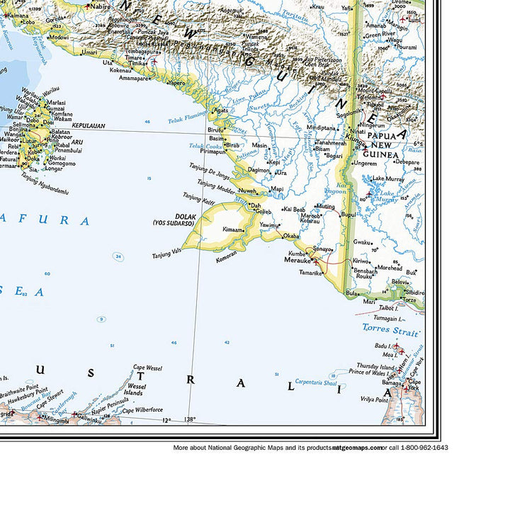Carte murale (en anglais) - Asie du Sud-Est (politique) - 96 x 81 cm | National Geographic carte murale petit tube National Geographic 