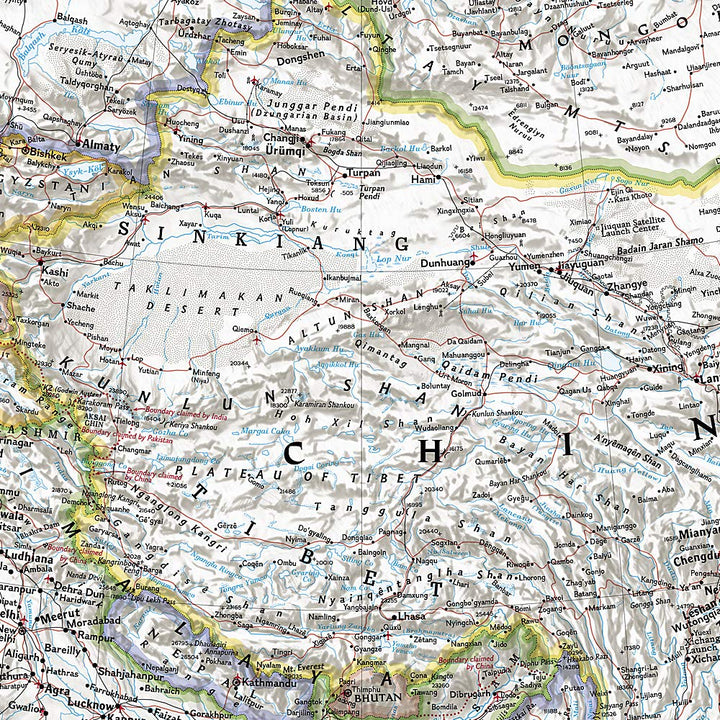 Carte murale (en anglais) - Asie politique - 85 x 97 cm | National Geographic carte murale petit tube National Geographic 
