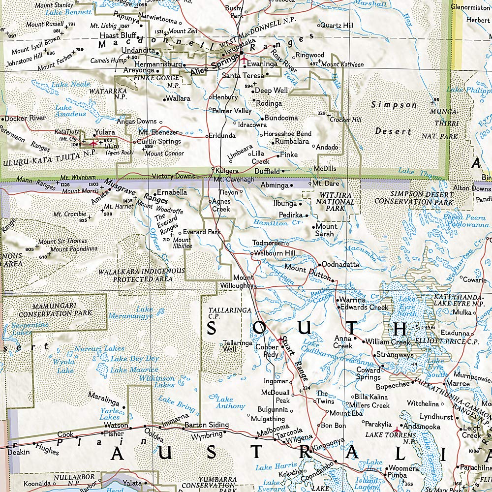 Carte murale (en anglais) - Australie - 60 x 77 cm | National Geographic carte murale roulée (en tube) National Geographic
