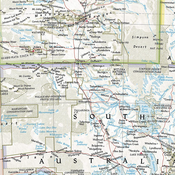Carte murale (en anglais) - Australie - 60 x 77 cm | National Geographic carte murale petit tube National Geographic 