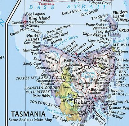 Carte murale (en anglais) - Australie - 60 x 77 cm | National Geographic carte murale roulée (en tube) National Geographic