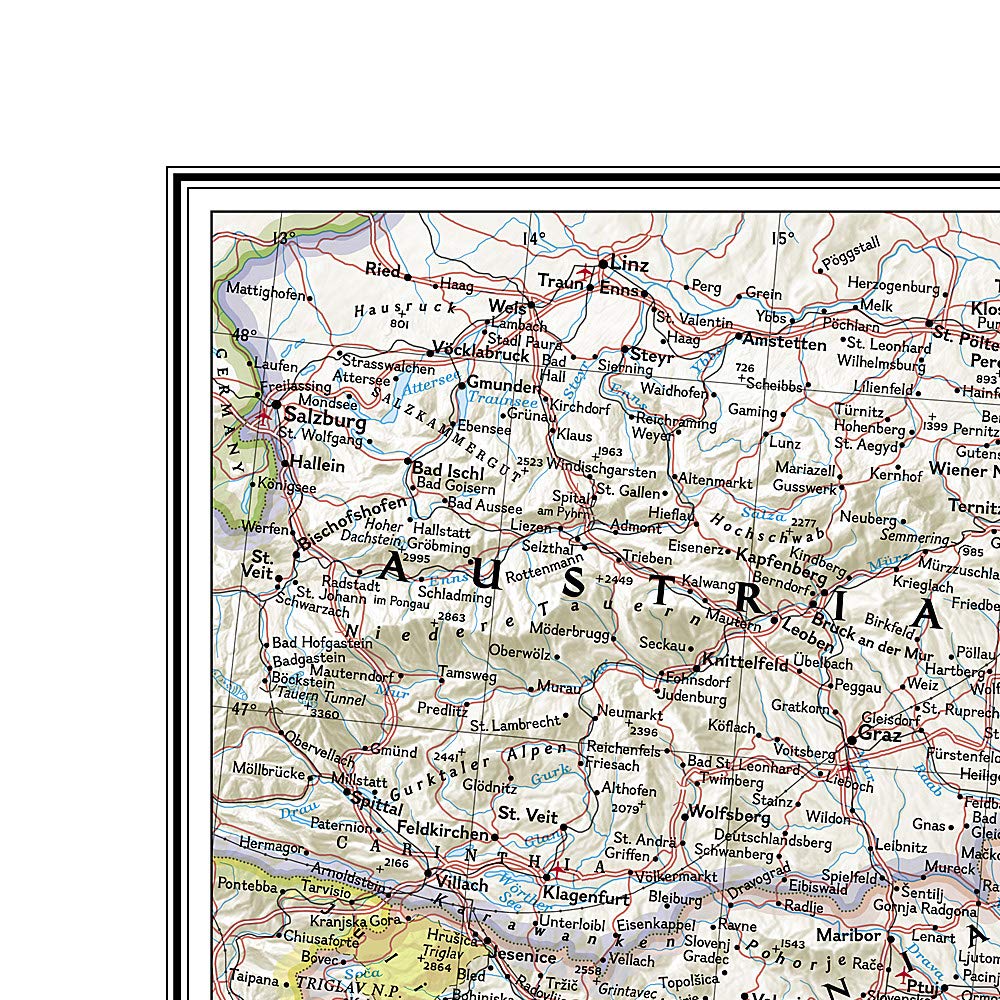 Carte murale (en anglais) - Balkans - 77 x 60 cm | National Geographic carte murale roulée (en tube) National Geographic