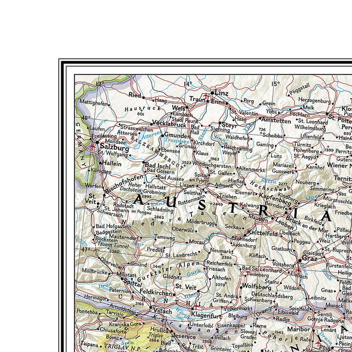 Carte murale (en anglais) - Balkans - 77 x 60 cm | National Geographic carte murale petit tube National Geographic 
