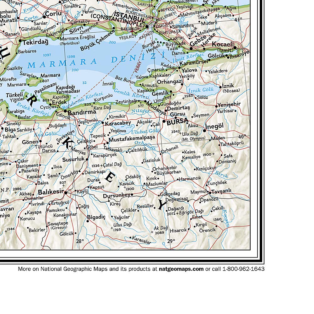 Carte murale (en anglais) - Balkans - 77 x 60 cm | National Geographic carte murale petit tube National Geographic 