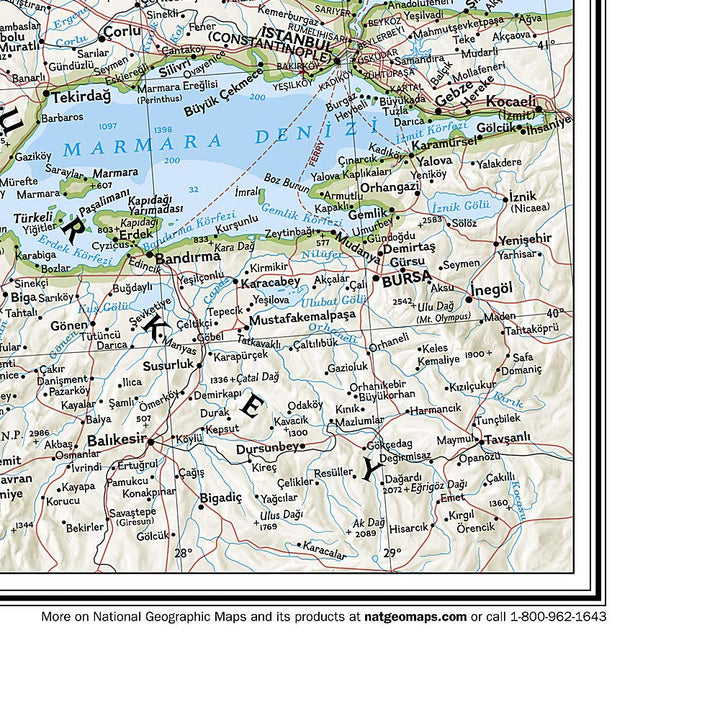 Carte murale (en anglais) - Balkans - 77 x 60 cm | National Geographic carte murale petit tube National Geographic 