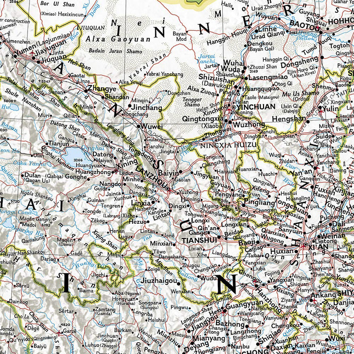 Carte murale (en anglais) - Chine - 76 x 59 cm | National Geographic carte murale petit tube National Geographic 
