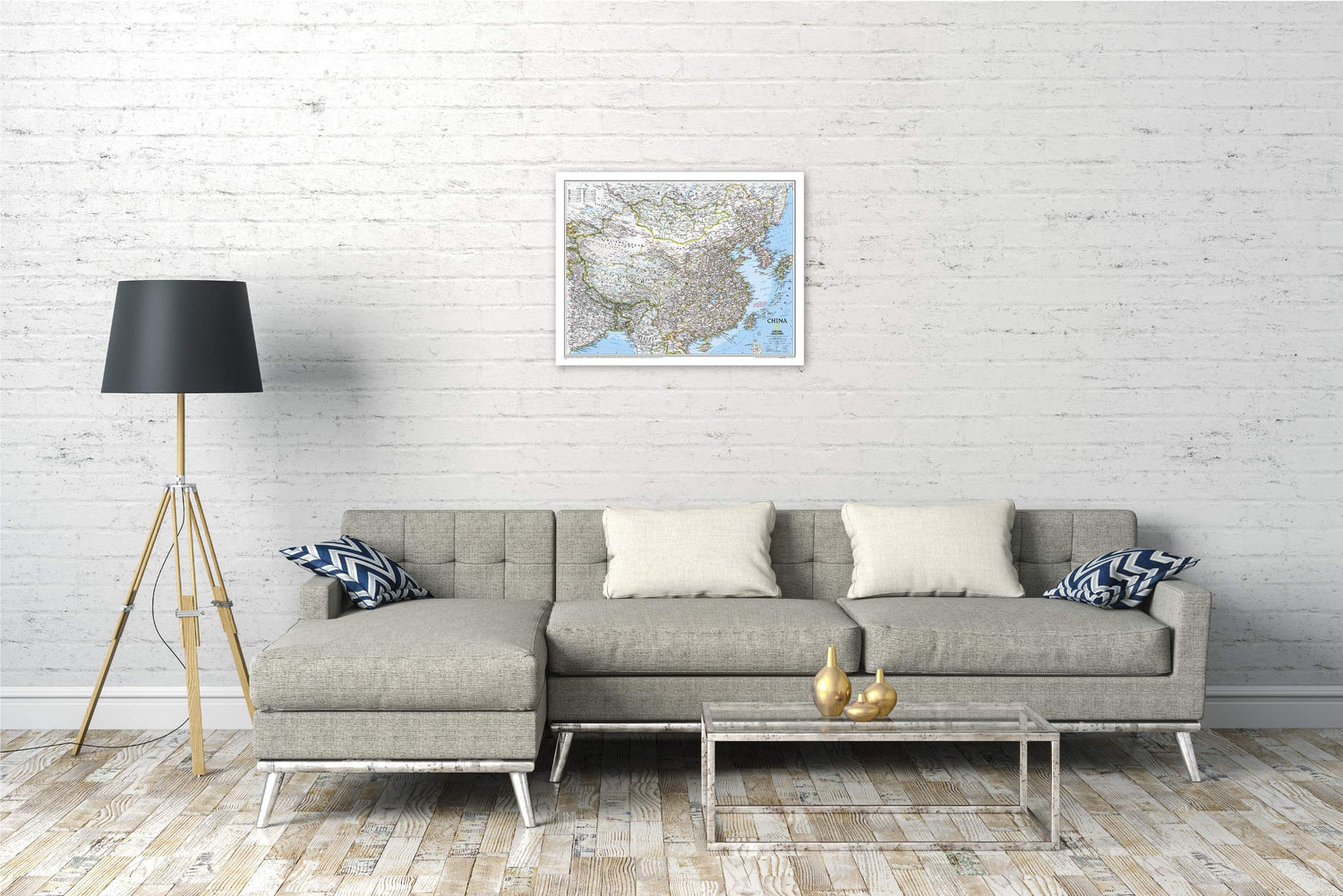 Carte murale (en anglais) - Chine - 76 x 59 cm | National Geographic carte murale roulée (en tube) National Geographic