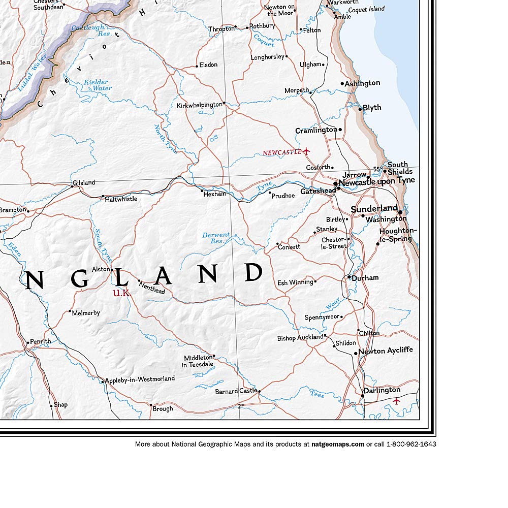 Carte murale (en anglais) - Ecosse - 76 x 91 cm | National Geographic carte murale petit tube National Geographic 