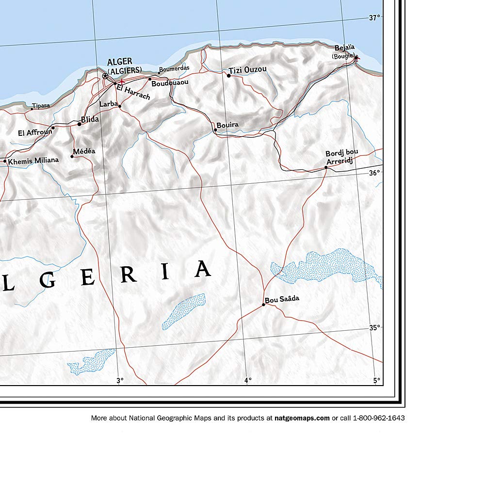 Carte murale (en anglais) - Espagne & Portugal - 83 x 55 cm | National Geographic carte murale roulée (en tube) National Geographic