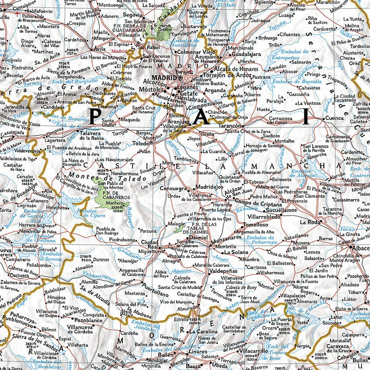 Carte murale (en anglais) - Espagne & Portugal - 83 x 55 cm | National Geographic carte murale petit tube National Geographic 