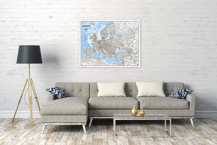 Carte murale (en anglais) - Europe politique, grand format - 114 x 88 cm | National Geographic carte murale petit tube National Geographic 