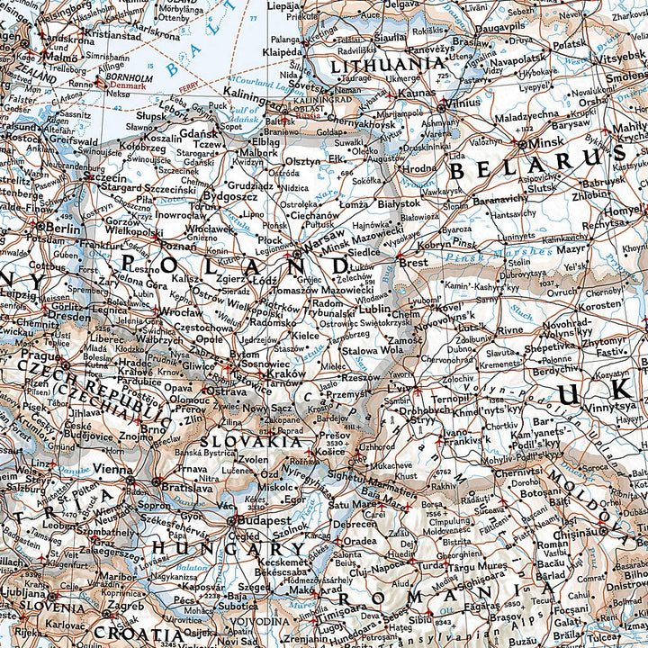 Carte murale (en anglais) - Europe politique, grand format - 114 x 88 cm | National Geographic carte murale petit tube National Geographic 
