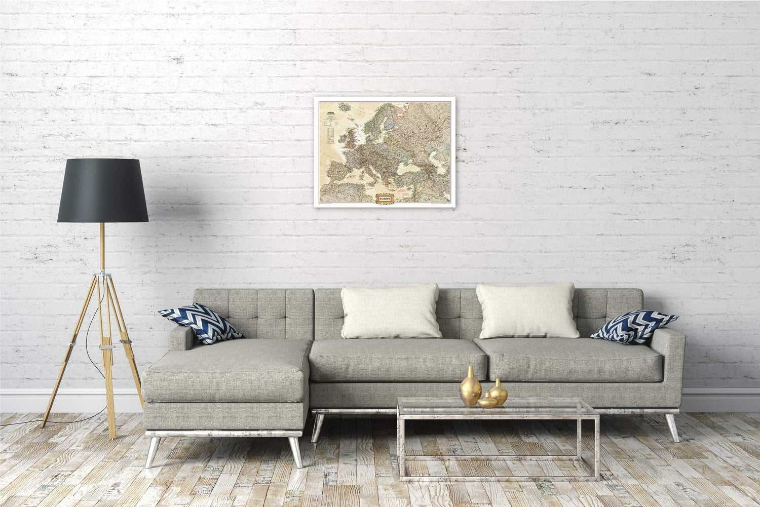 Carte murale (en anglais) - Europe politique, style antique - 77 x 60 cm | National Geographic carte murale roulée (en tube) National Geographic