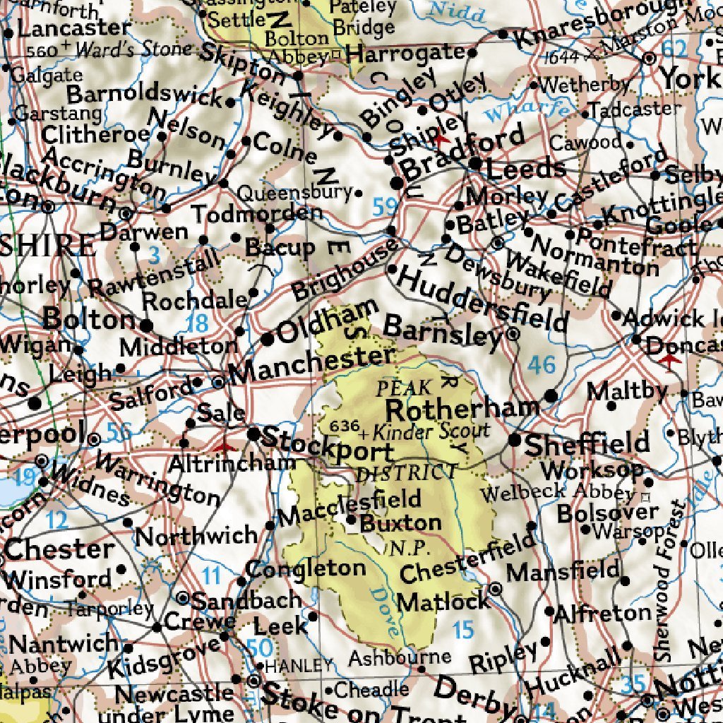 Carte murale (en anglais) - Grande Bretagne & Irlande - 60 x 77 cm | National Geographic carte murale roulée (en tube) National Geographic