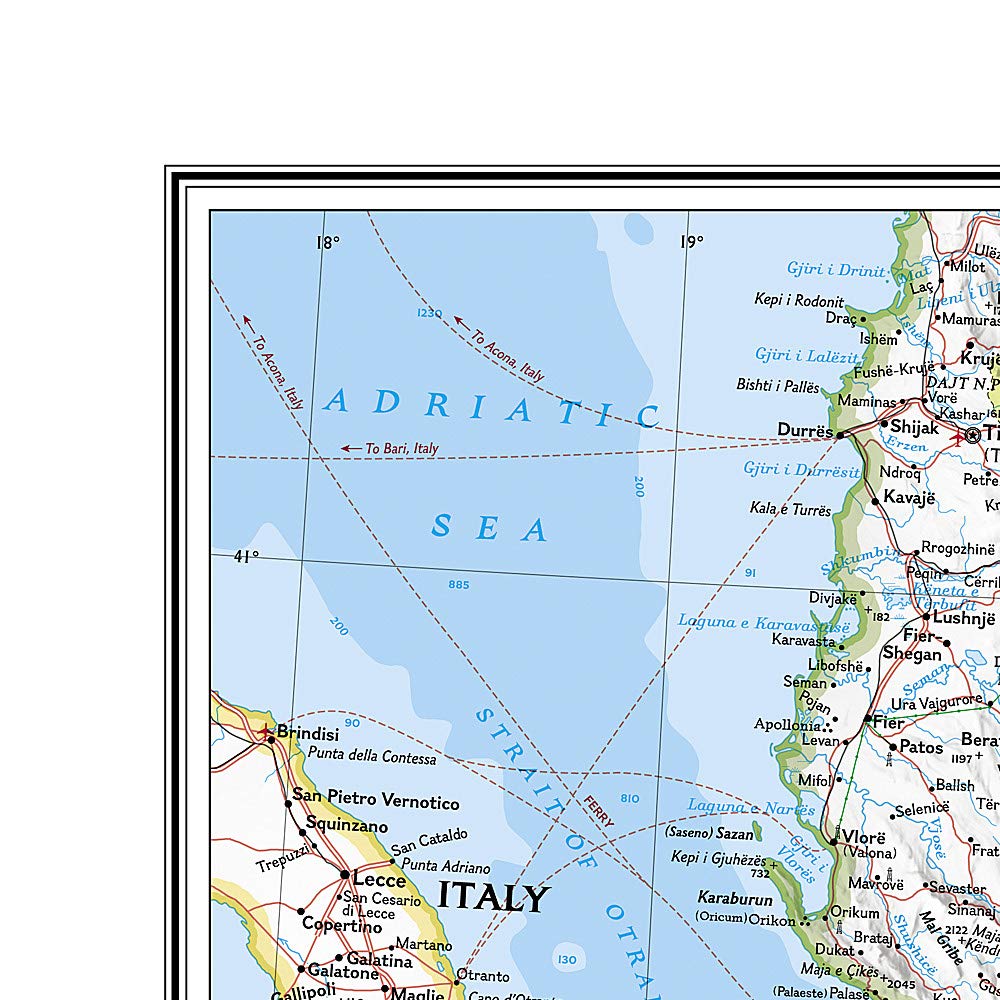 Carte murale (en anglais) - Grèce - 77 x 60 cm | National Geographic carte murale petit tube National Geographic 