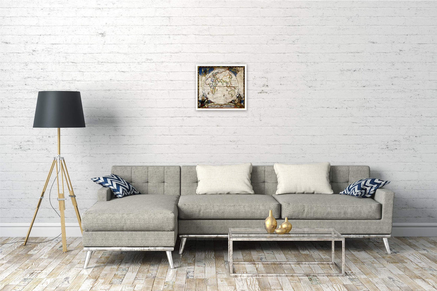 Carte murale (en anglais) - Hémisphère Est découverte (51 x 46 cm) | National Geographic carte murale roulée (en tube) National Geographic