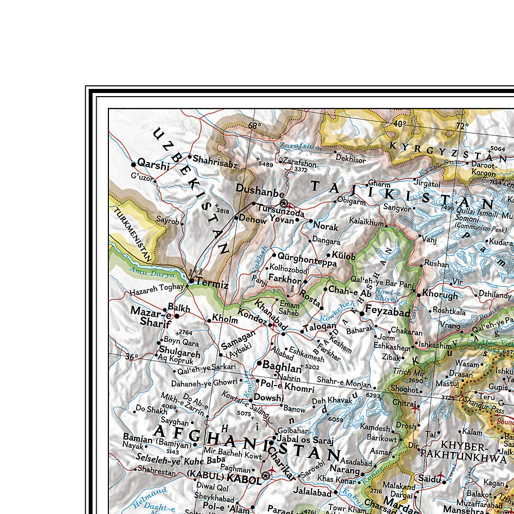 Carte murale (en anglais) - Inde - 60 x 77 cm | National Geographic carte murale roulée (en tube) National Geographic