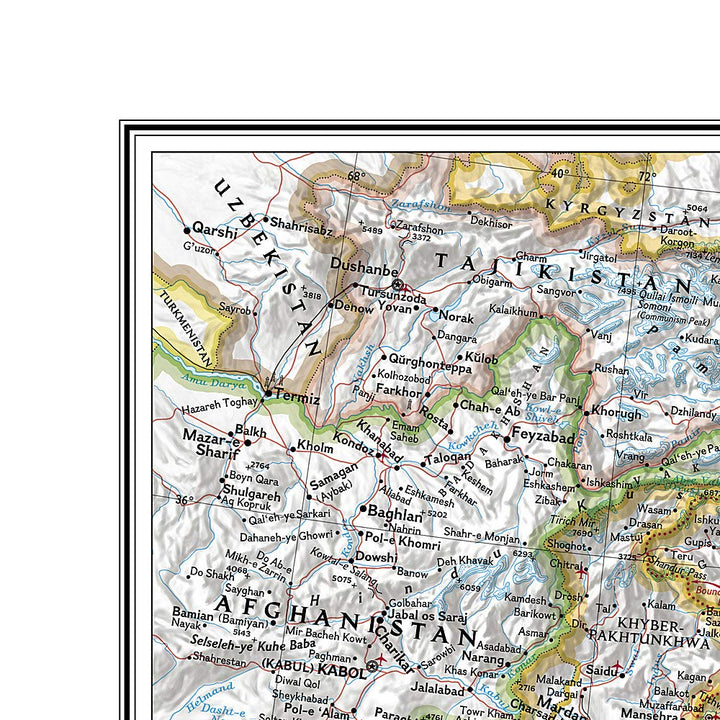 Carte murale (en anglais) - Inde - 60 x 77 cm | National Geographic carte murale petit tube National Geographic 