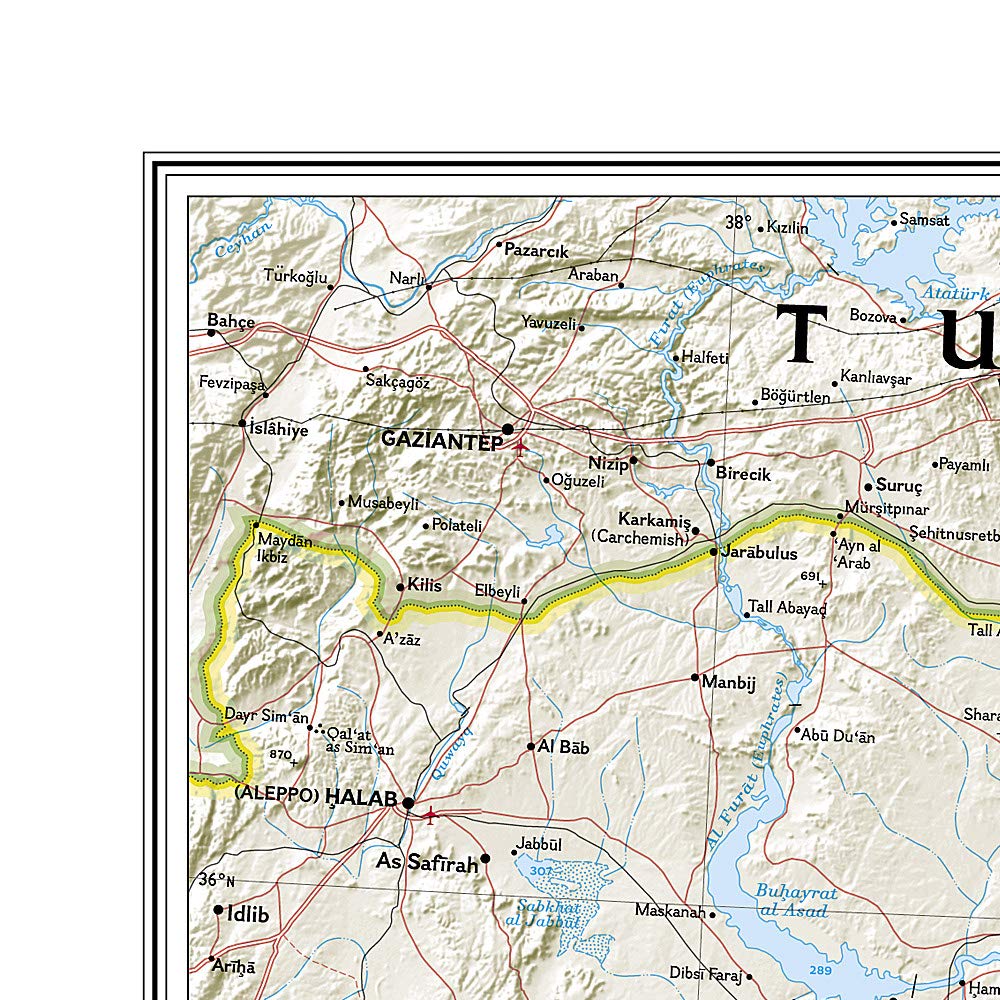 Carte murale (en anglais) - Irak - 72 x 62 cm | National Geographic carte murale roulée (en tube) National Geographic