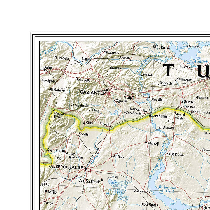 Carte murale (en anglais) - Irak - 72 x 62 cm | National Geographic carte murale petit tube National Geographic 