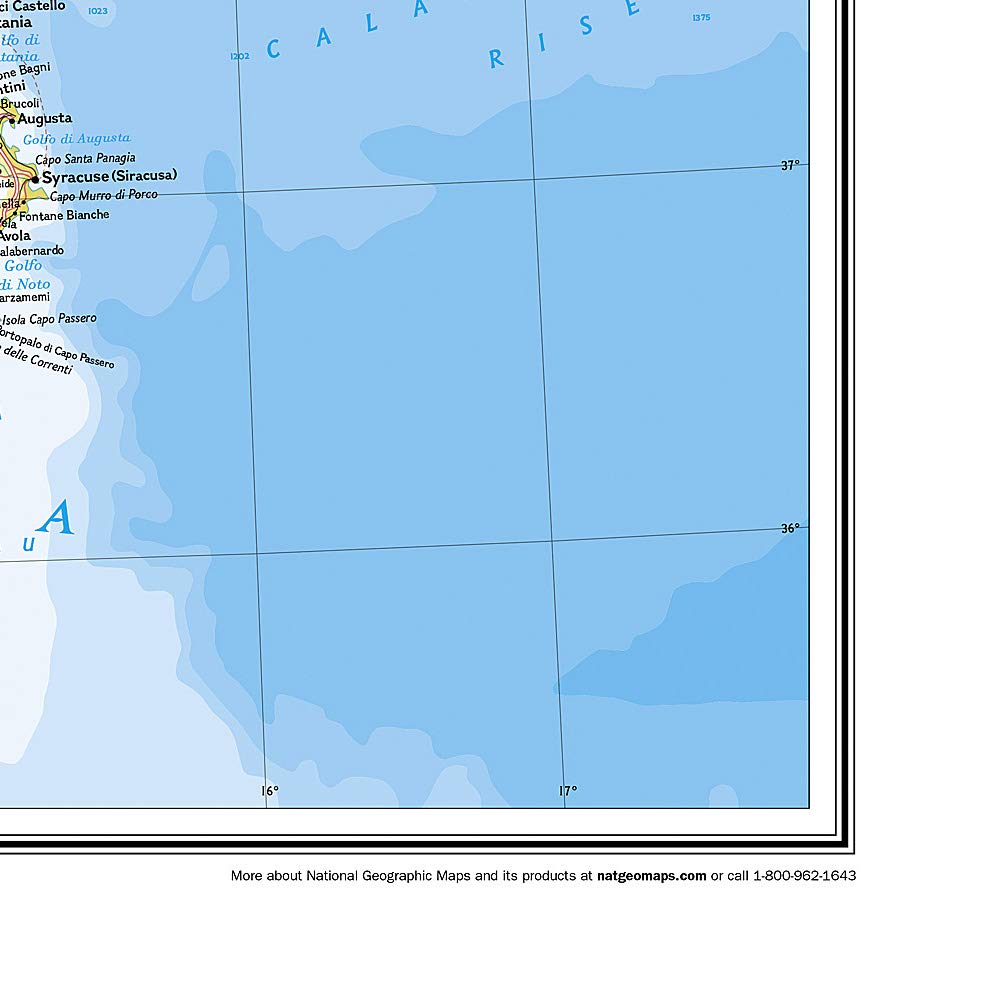 Carte murale (en anglais) - Italie - 59 x 87 cm | National Geographic carte murale roulée (en tube) National Geographic