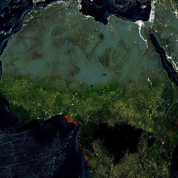 Carte murale (en anglais) - La Terre de nuit | National Geographic carte murale petit tube National Geographic 
