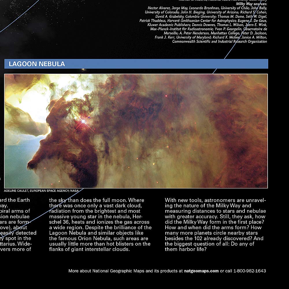 Carte murale (en anglais) - La Voie lactée - 80 x 52 cm | National Geographic carte murale roulée (en tube) National Geographic