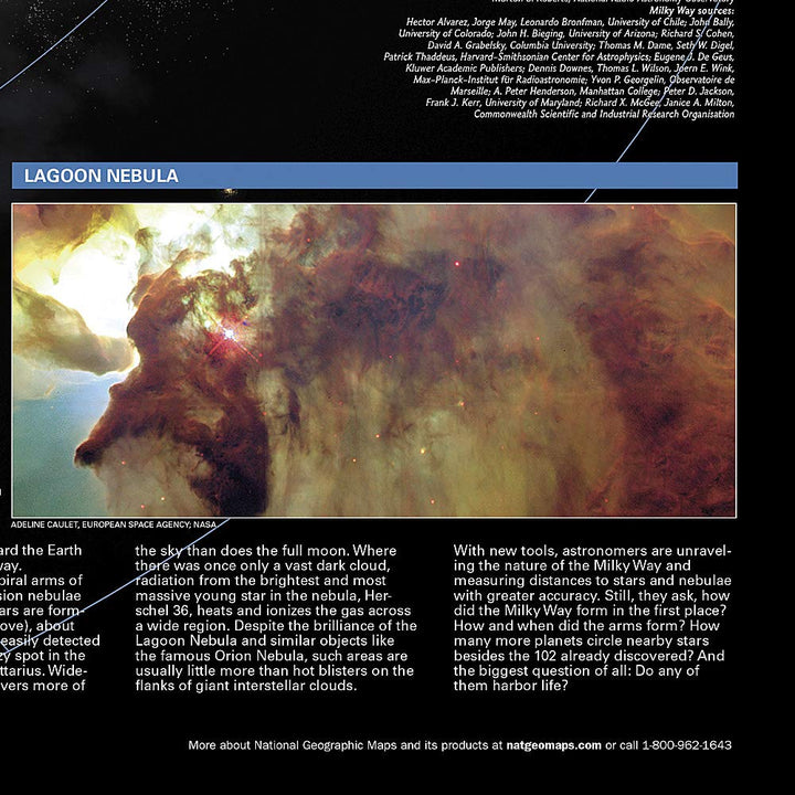 Carte murale (en anglais) - La Voie lactée - 80 x 52 cm | National Geographic carte murale petit tube National Geographic 