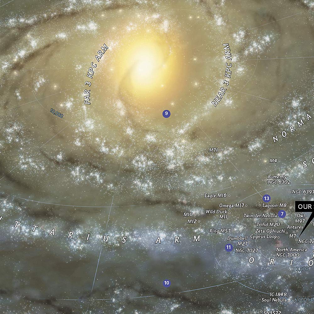 Carte murale (en anglais) - La Voie lactée - 80 x 52 cm | National Geographic carte murale roulée (en tube) National Geographic