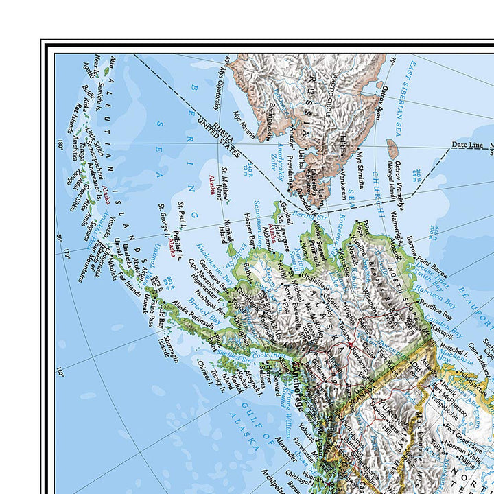 Carte murale (en anglais) - Les Amériques - 60 x 94 cm | National Geographic carte murale petit tube National Geographic 