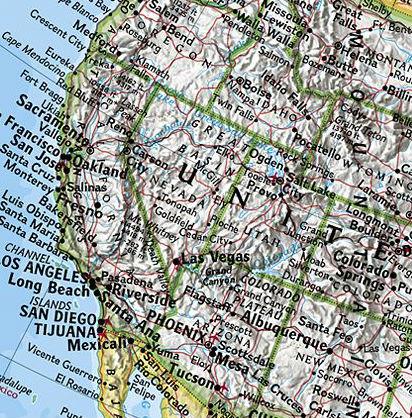 Carte murale (en anglais) - Les Amériques - 60 x 94 cm | National Geographic carte murale roulée (en tube) National Geographic