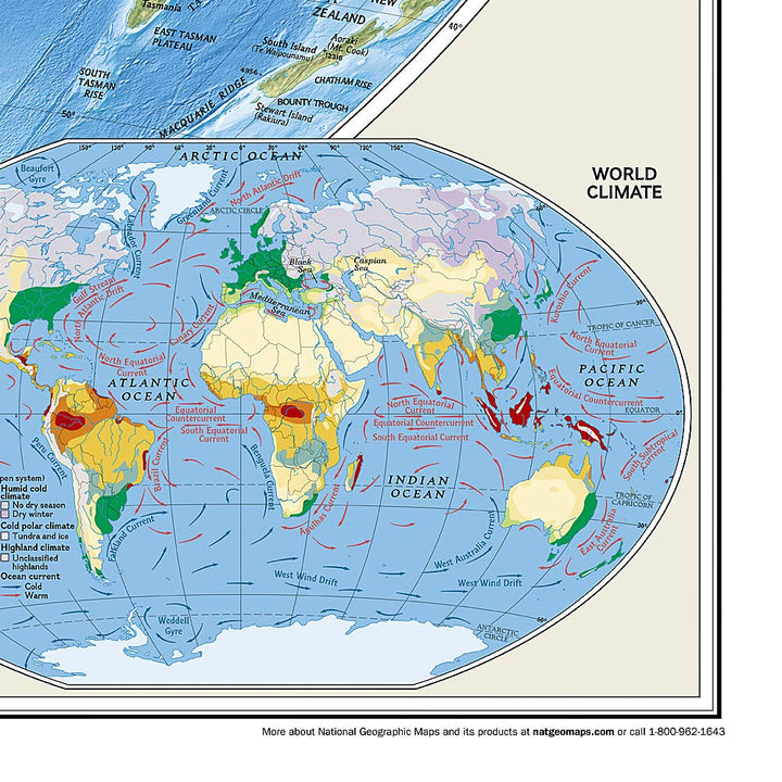 Carte murale (en anglais) - Monde physique - 177 x 122 cm (grand format) | National Geographic carte murale grand tube National Geographic 